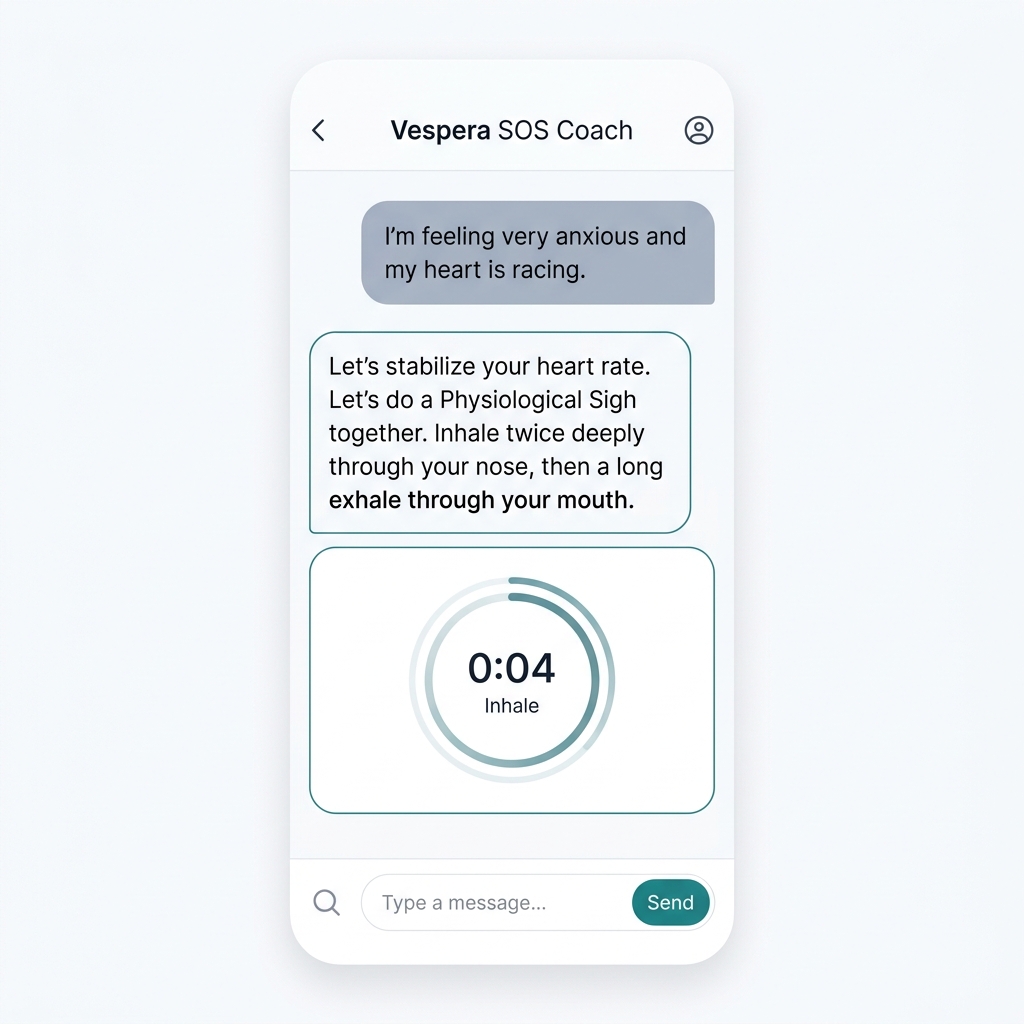 Vespera SOS Coach Chat UI